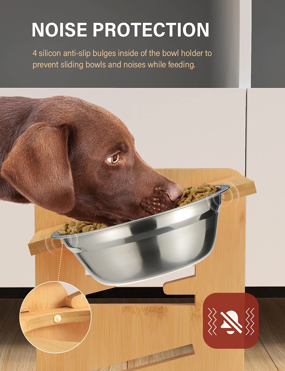 Vantic foldable dog bowl stand stores flat for transport
