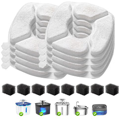 VANVE 16-piece cat fountain filters kit for easy replacement and clean drinking water.
