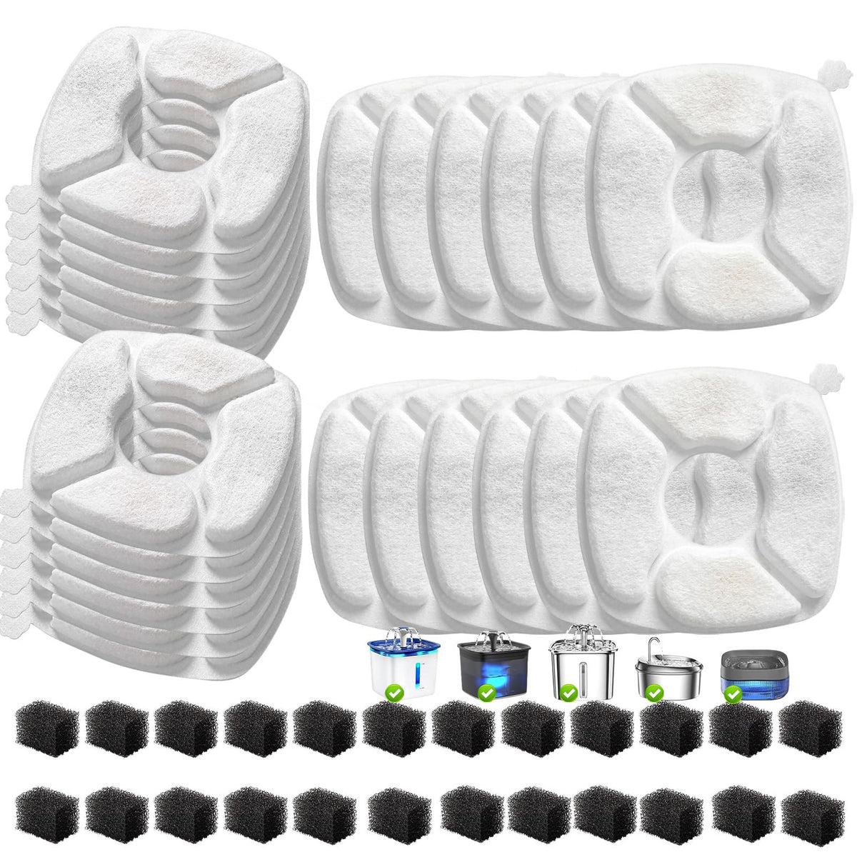 VANVE cat fountain filter kit close-up for easy replacement.