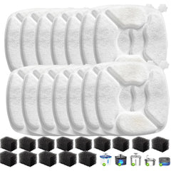 VANVE cat fountain filters front-pack shows a 14-filter kit for fresher drinking water.