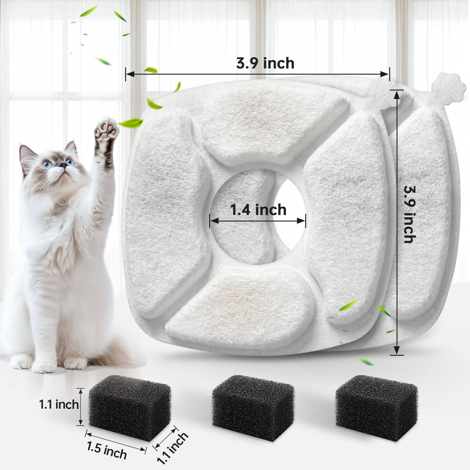 Filtro VANVE para fuente de gatos 67oz, compatibilidad y rendimiento.