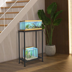 VANVERB 2-tier aquarium stand storage shelf shows space for supplies on bottom shelf