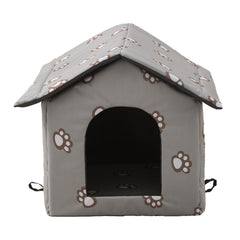 VARMTOR outdoor cat house weatherproof shelter keeps outdoor cats safe from rain and cold.