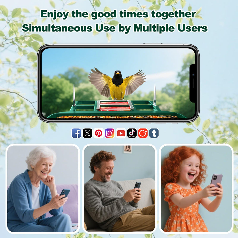 Vatjubi Bird Feeder with Camera solar panel powers outdoor use and long battery life.