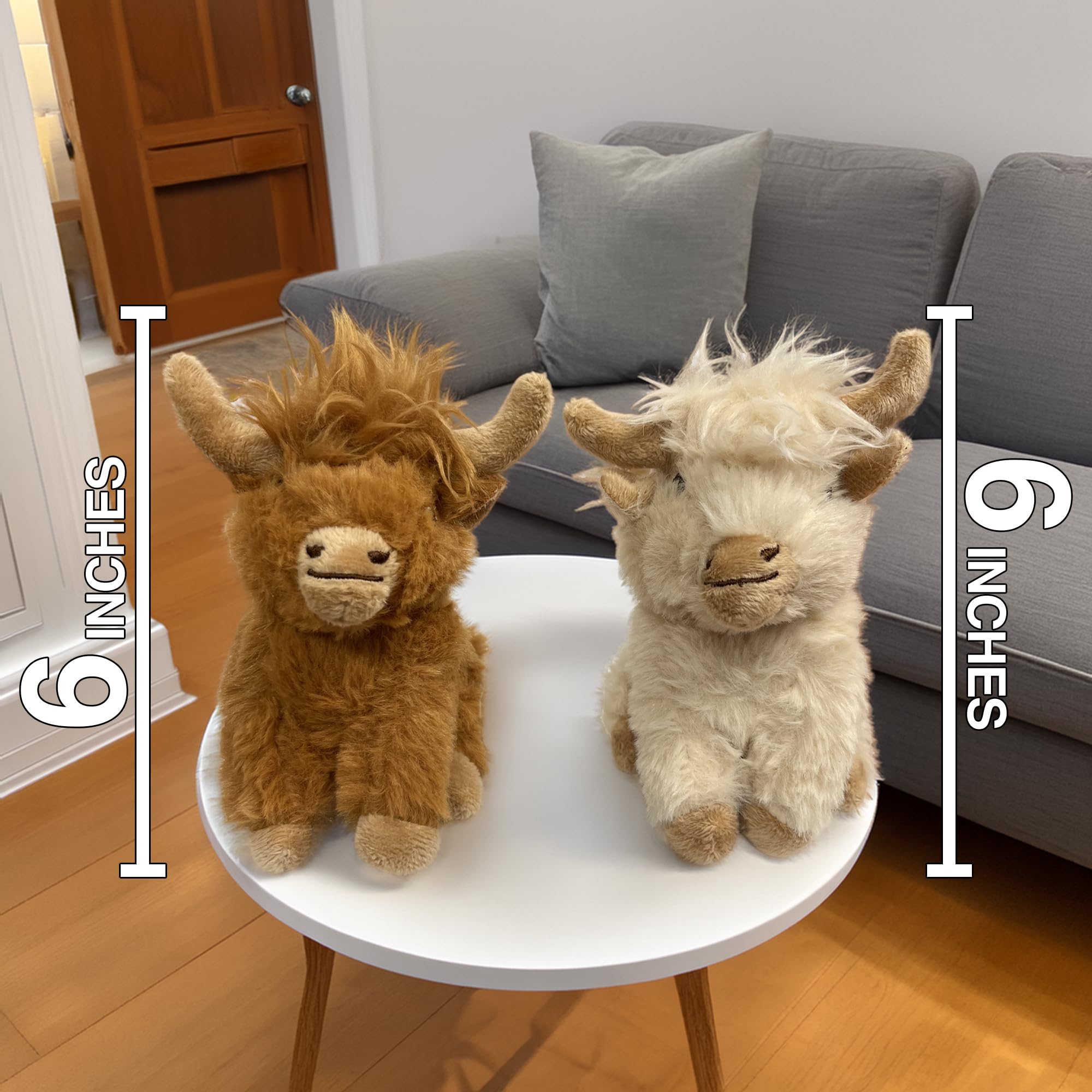 Vaulted Skulls & Co cow plush texture 6in toy ideal for cozy snuggle and durable play.