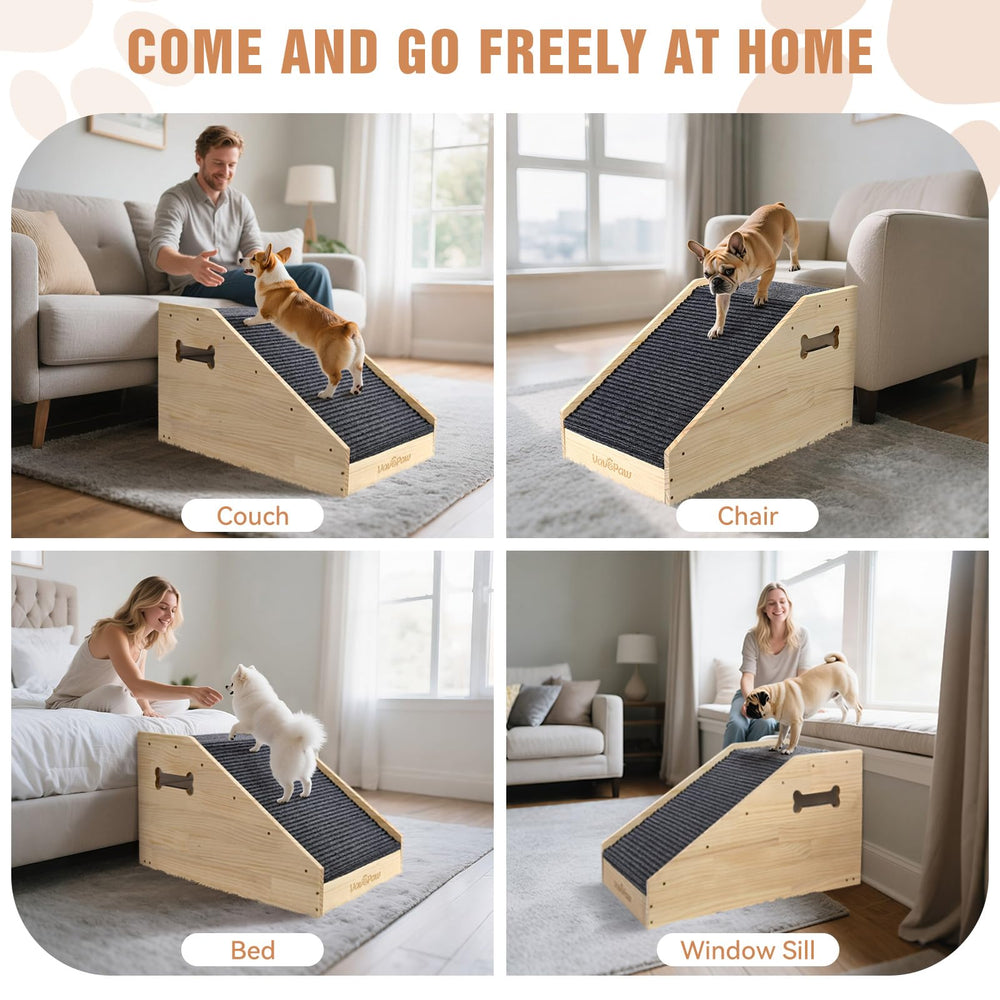 VavoPaw dog ramps anti-slip pads and texture for stability.