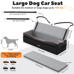 VavoPaw dog seat side-pocket stores toys and essentials