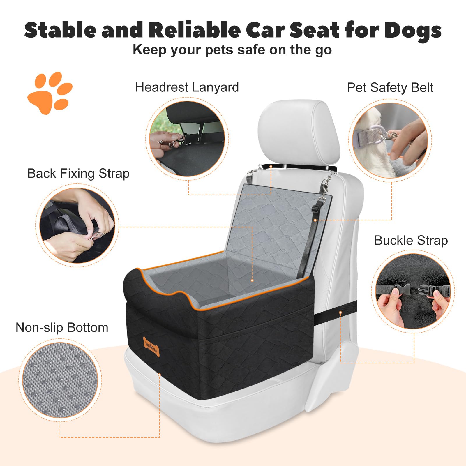 VavoPaw cushion detail features thick 4-inch padding for cozy support.