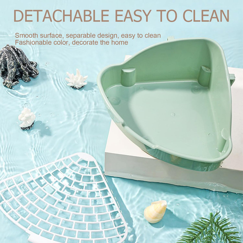 Vayinana rabbit litter box with secure cage buckles keeps it in place.