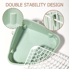 Vayinana rabbit litter box interior mesh enables easy litter separation and quick cleaning.