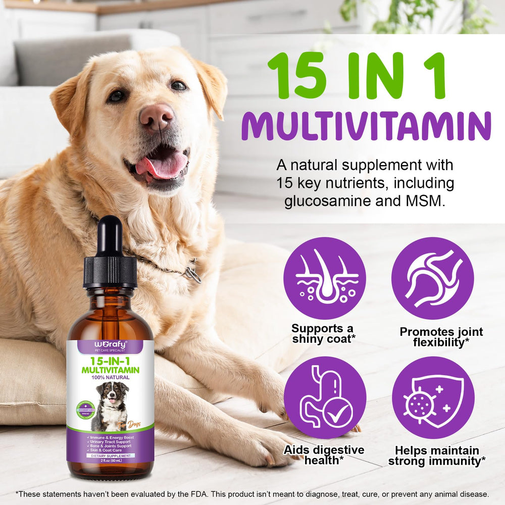 Vceeoy Dog Multivitamin Drops joints and hips symbol of mobility support