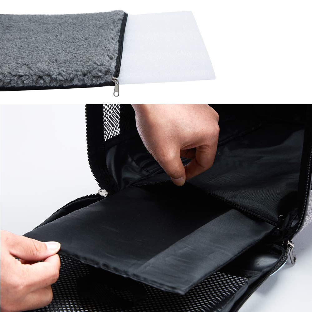 Vceoa-removable-base-insert provides a solid standing surface for pets on trips