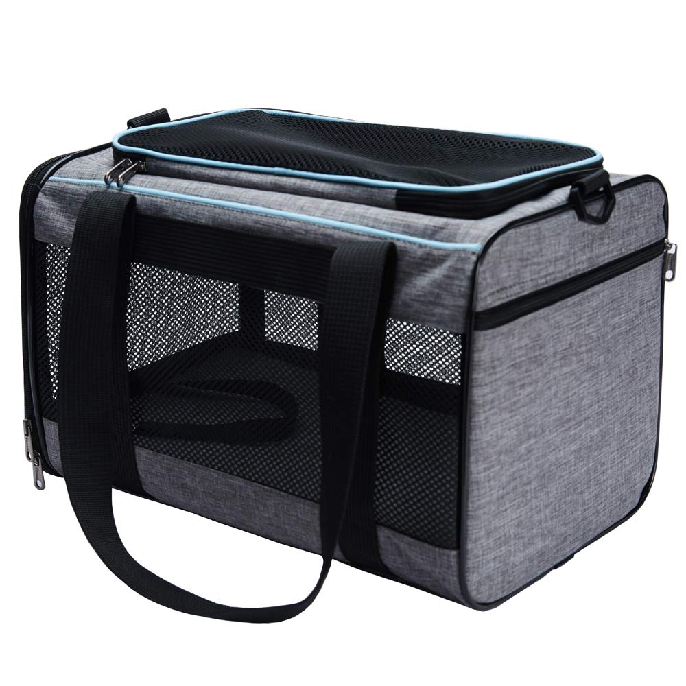 Vceoa-under-seat-airline-compatible-carrier keeps pets secure under airplane seats