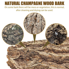 VCEPJH cork bark close view reveals mossy surface variation and easy rinsing after use.