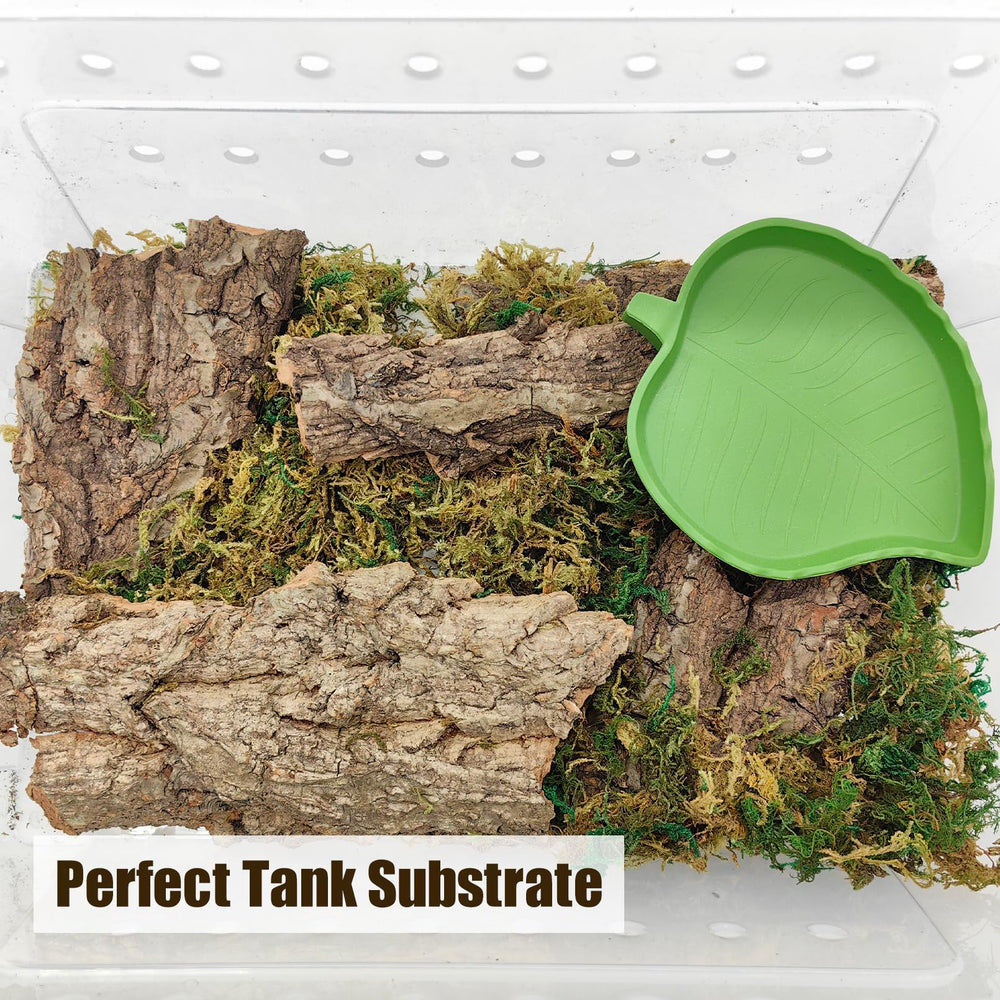 VCEPJH reptile cork bark pack scene shows safe substrate for diverse species and easy setup.