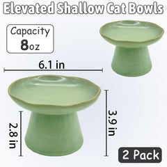 VCEPJH wide shallow design cat bowl focusing on whisker-free access.