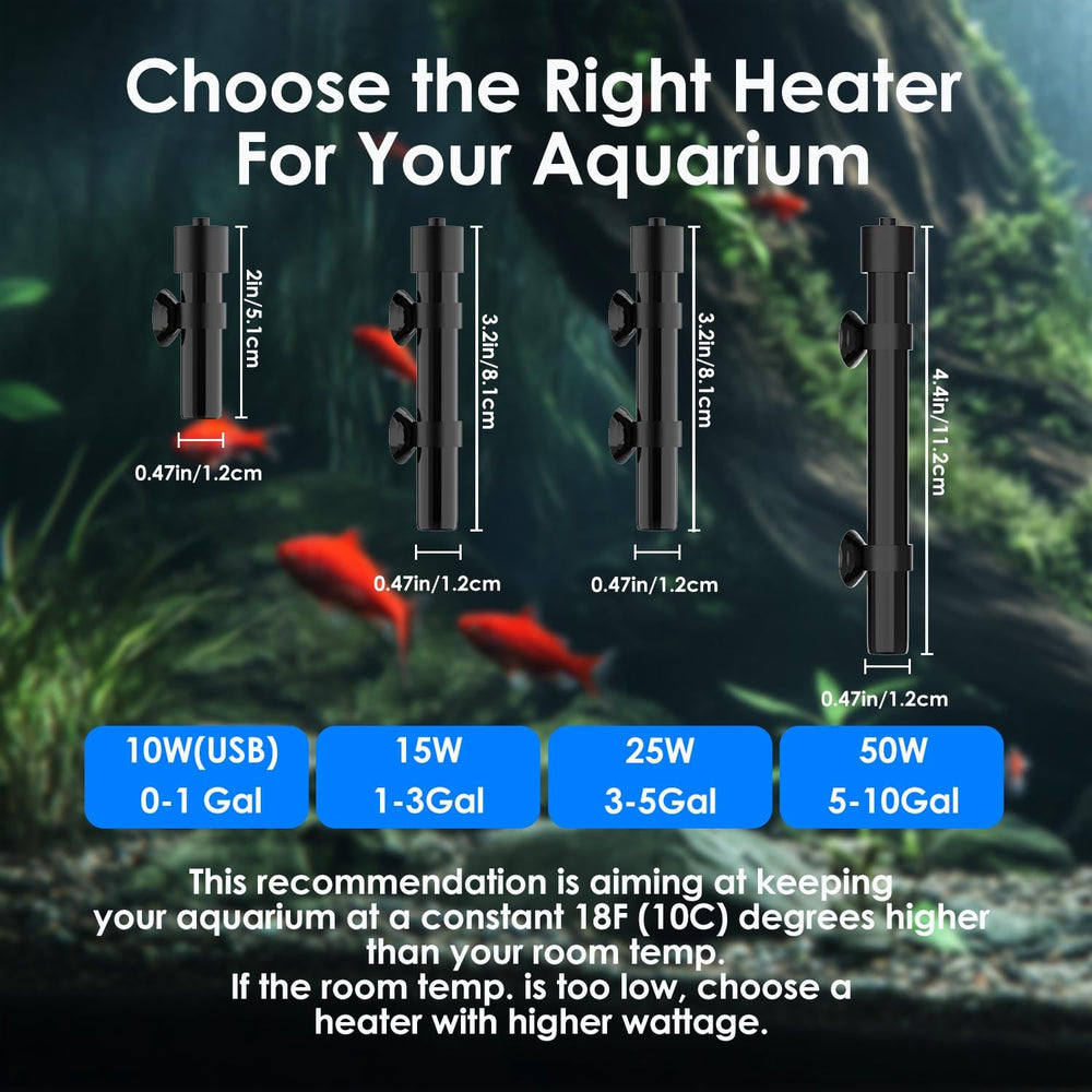 VCRAZE heater suitable for fresh and saltwater in small habitats
