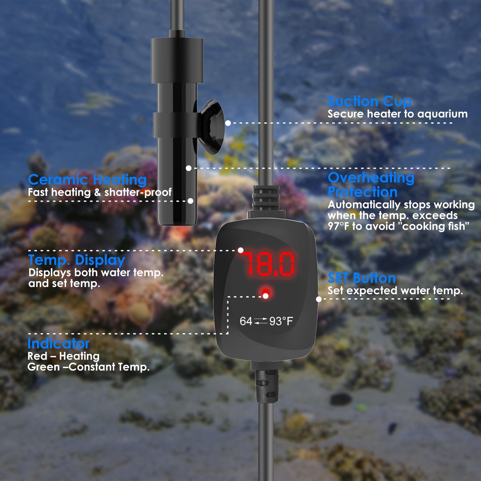 VCRAZE overheating safeguard prevents water from getting too hot