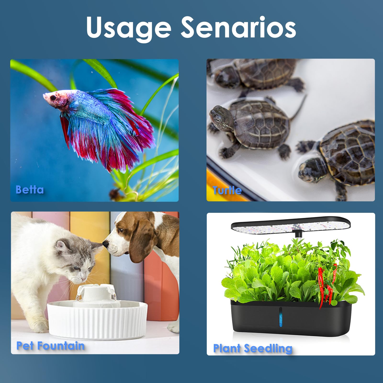VCRAZE Mini Heater supports both fresh and saltwater use for diverse tanks.