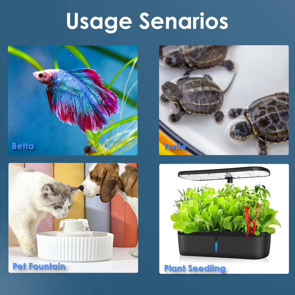 VCRAZE Mini Heater supports both fresh and saltwater use for diverse tanks.