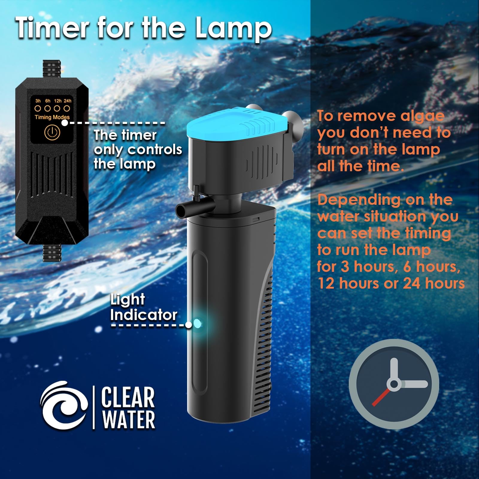 VCRAZE U V aquarium filter rainfall spray bar for even water distribution