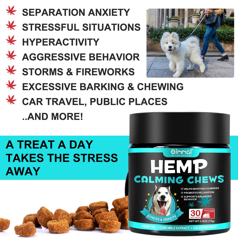 VCTSOF Calming Chews dog treat close-up highlighting soft texture and stress relief
