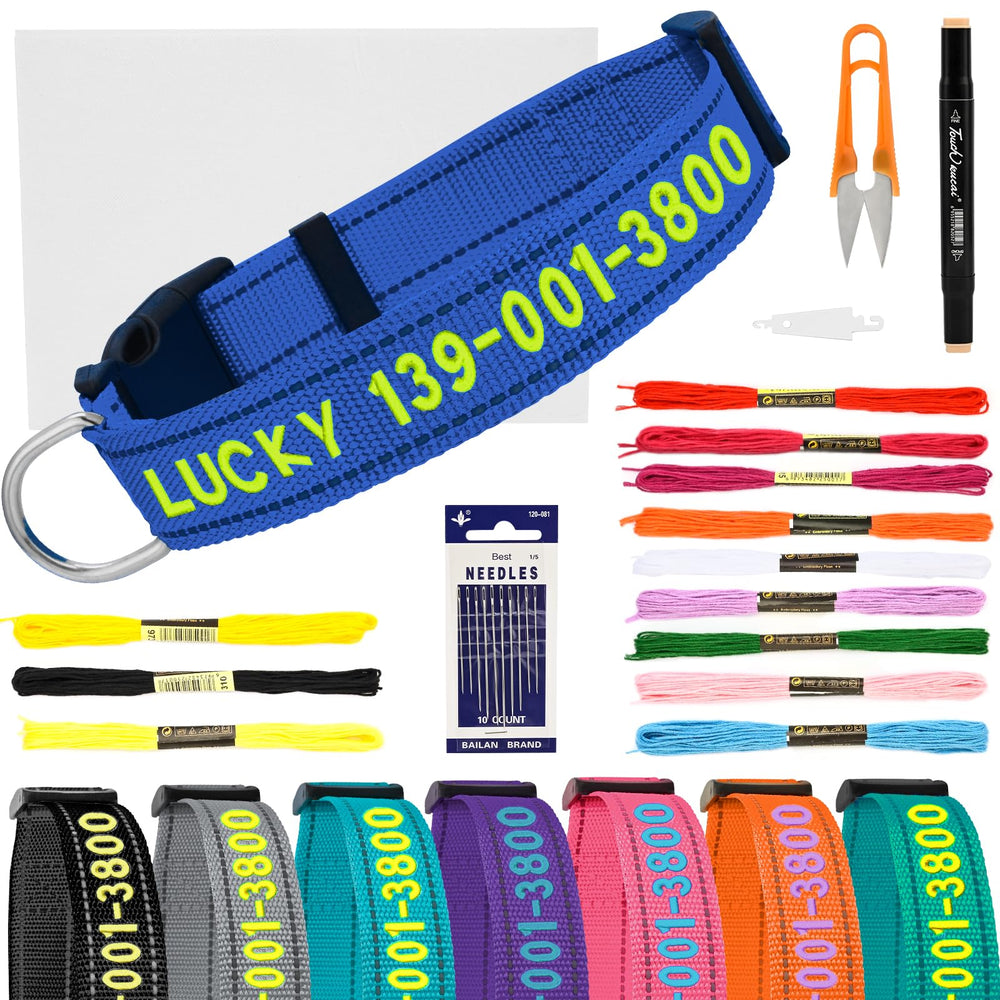 VCZONE personalized embroidered collar name detail boosts pet identity and style on walks.