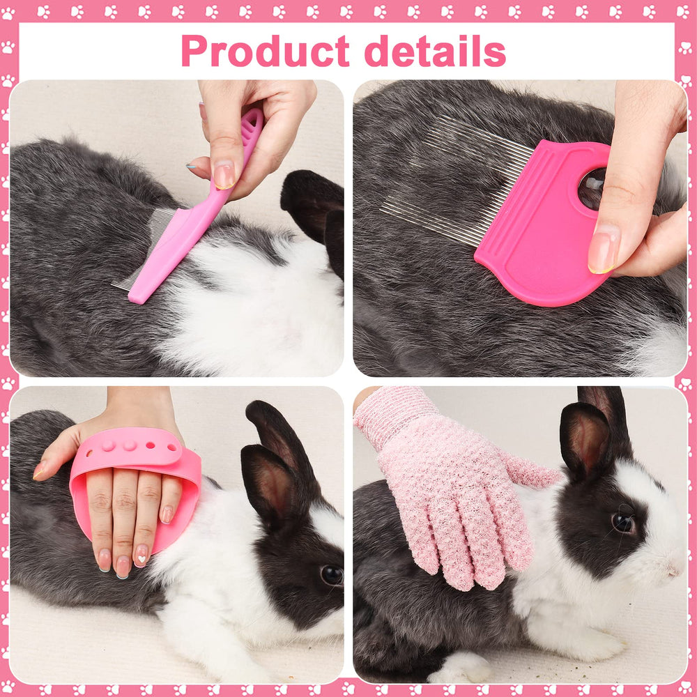 VCZONE pink flea comb short for small-purposed grooming tasks.