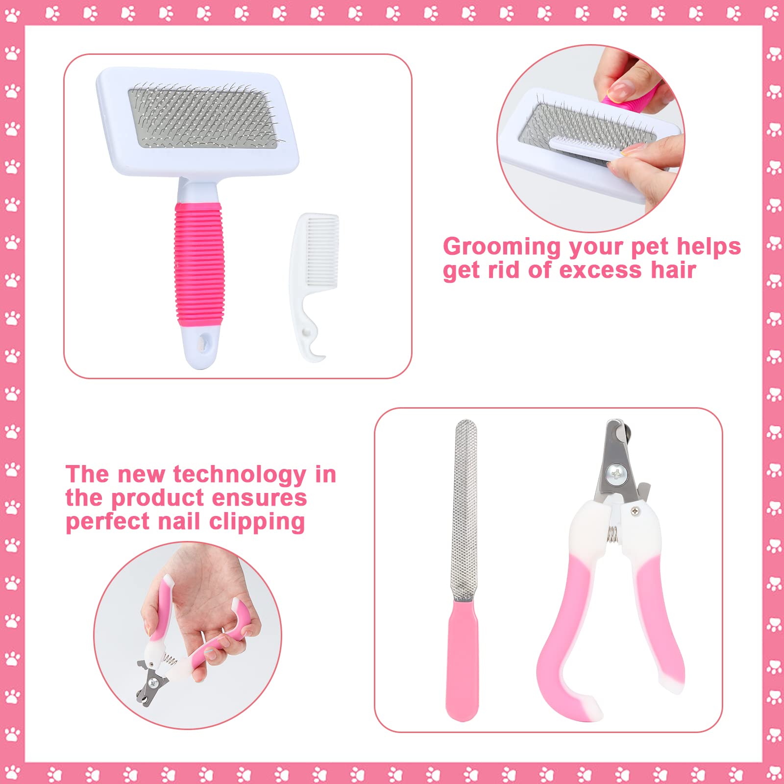 VCZONE pink shampoo brush shown in action for gentle bath cleansing.