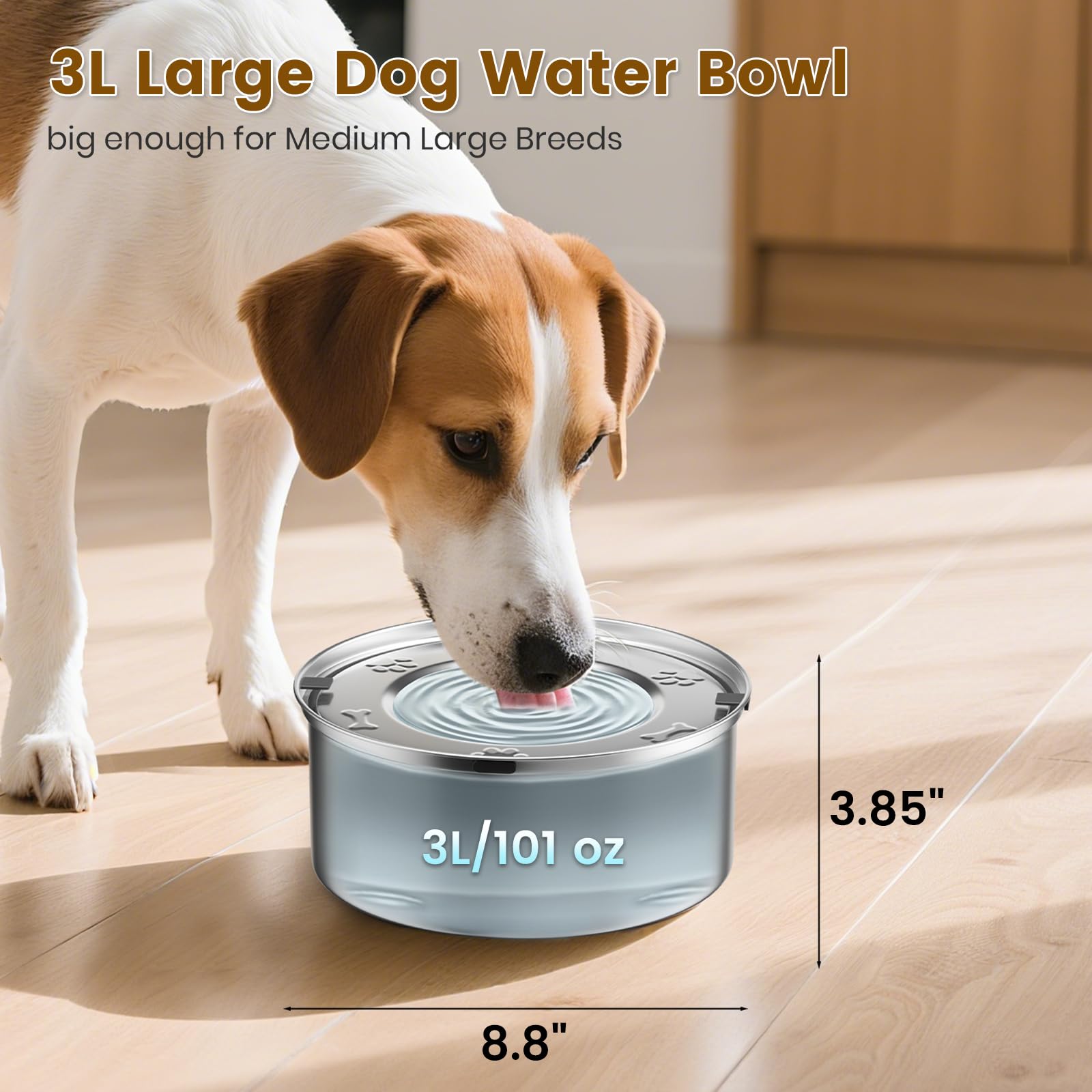 VDTEB rust-proof 304 stainless steel bowl resists corrosion