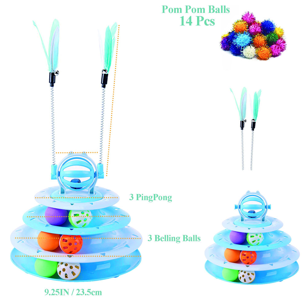 Vealind Cat Toy Roller durable ABS plastic stands up to scratching.