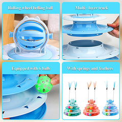 Vealind Cat Toy Roller interactive play for solo or multiple cats.