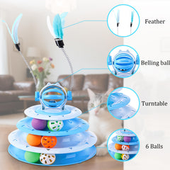 Vealind Cat Toy Roller pom pom balls encourage playful chasing and sprinting.