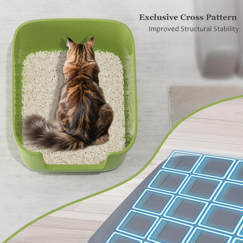 Vealind litter box durable BPA-free polypropylene material ensures long-lasting use