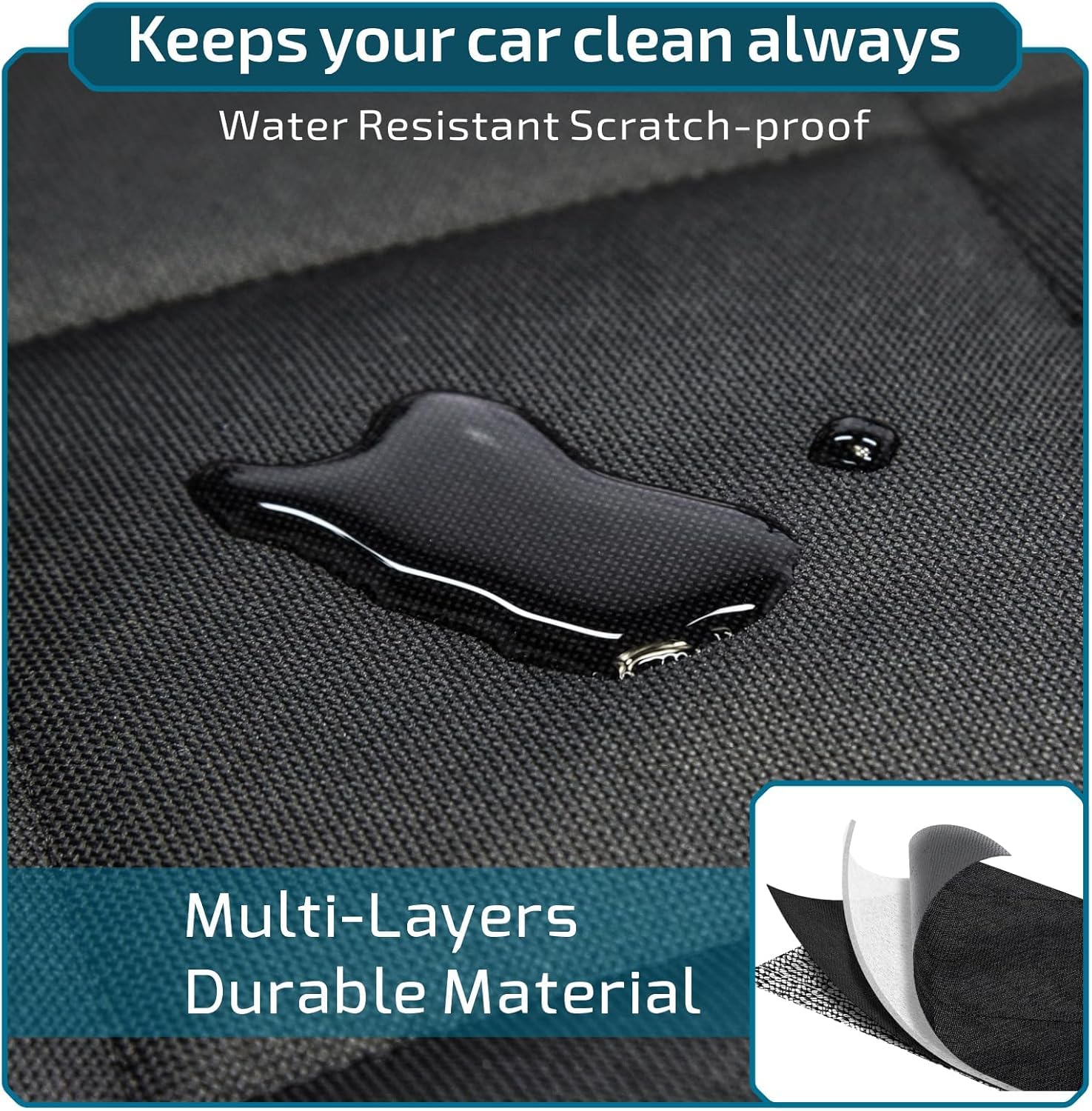 Veckle SUV Cargo Liner 600D Oxford fabric is durable against dirt and wear