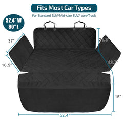 Veckle SUV Cargo Liner with nonslip net section helps keep dogs steady during travel