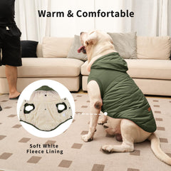 Vecomfy dog hoodie green snaps enable easy on/off