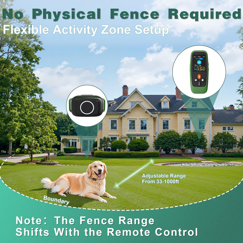Veconix dog training collar offers 3300-foot range for humane behavior shaping.