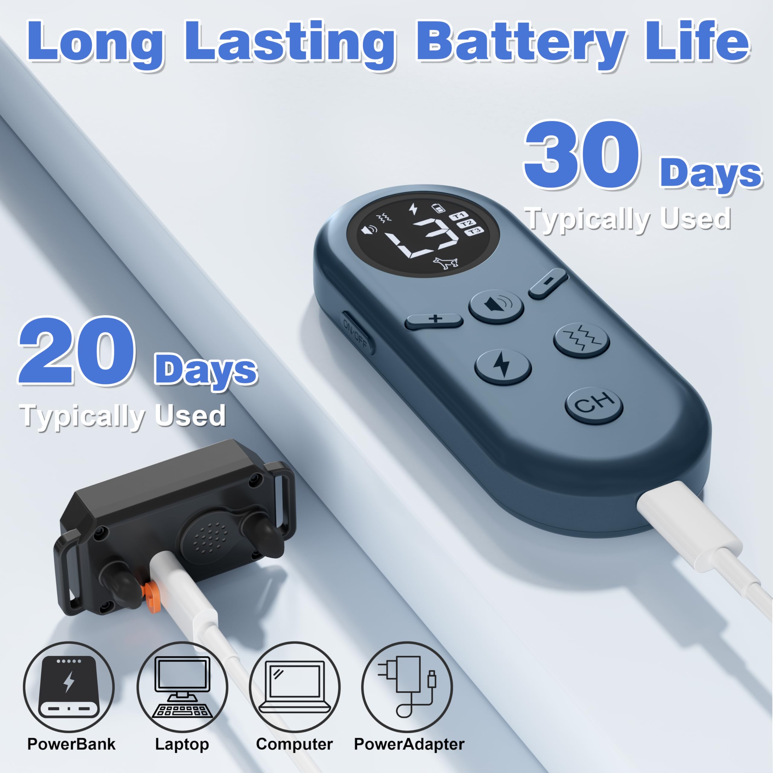 Veconix Ultra Small Shock Collar waterproof design emphasizes rugged durability in wet conditions.