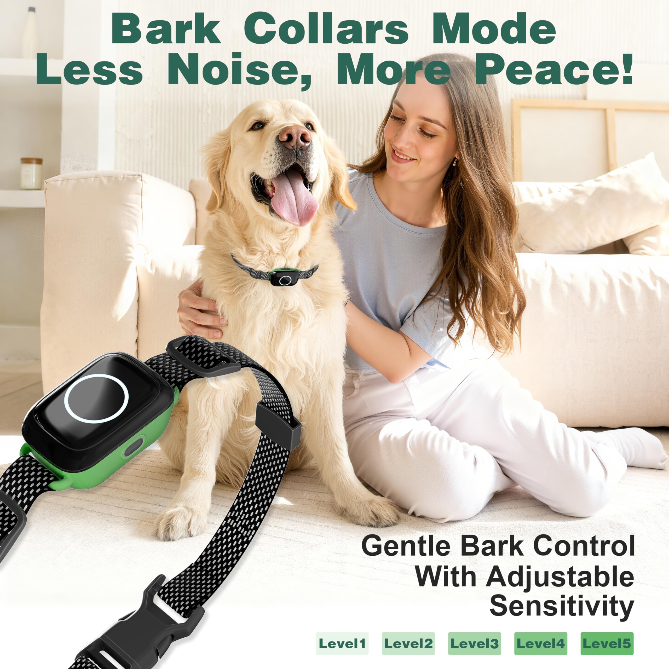 Veconix wireless fence boundary adjusts from 33 to 1000 feet for flexible spaces.