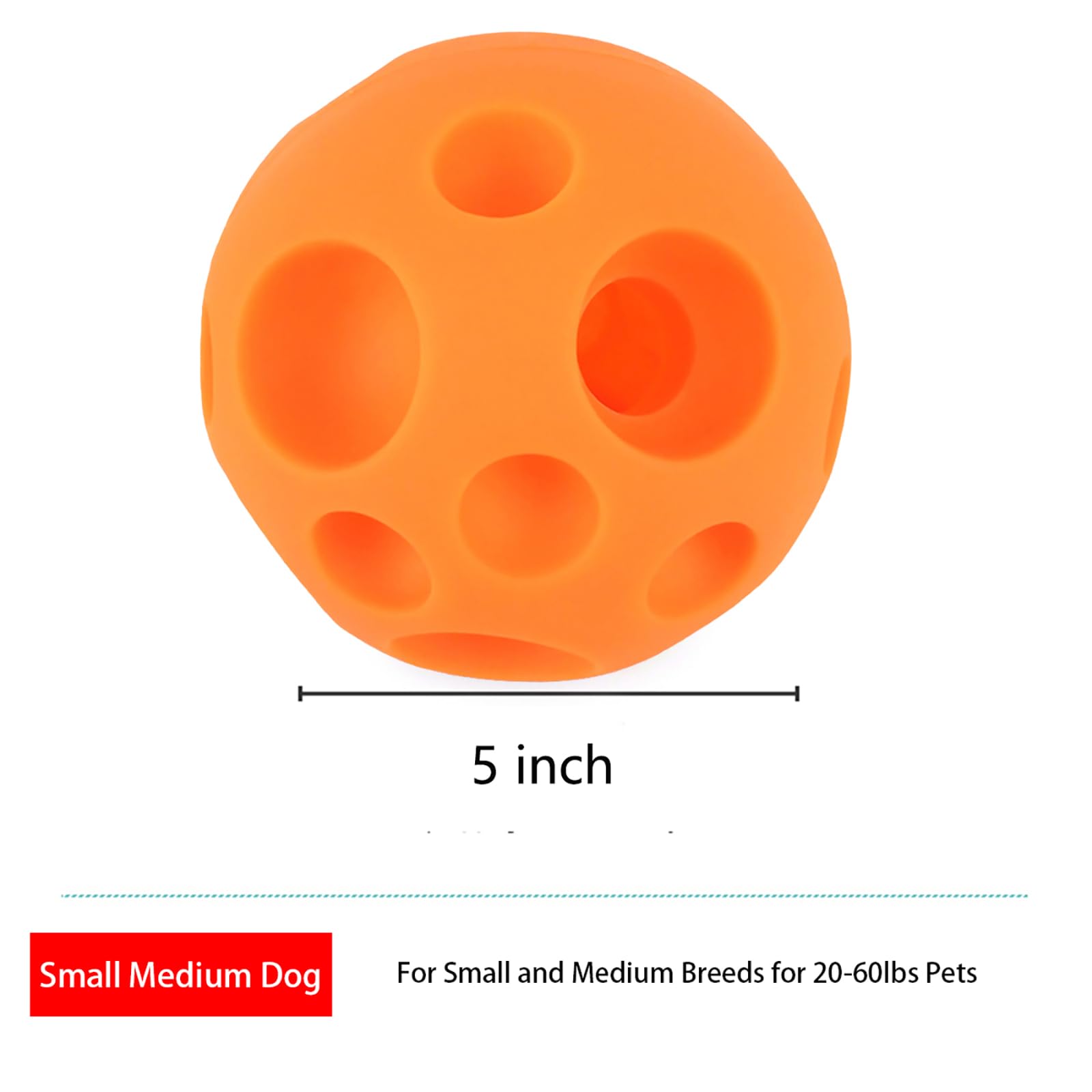 VEEBELL Evan orange treat-dispensing ball promotes slow feeding and mental stimulation