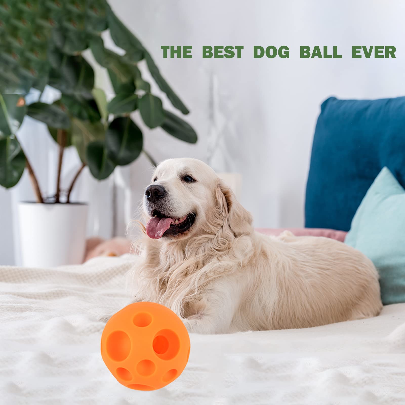 VEEBELL Evan orange ball ideal for large to medium dogs during play