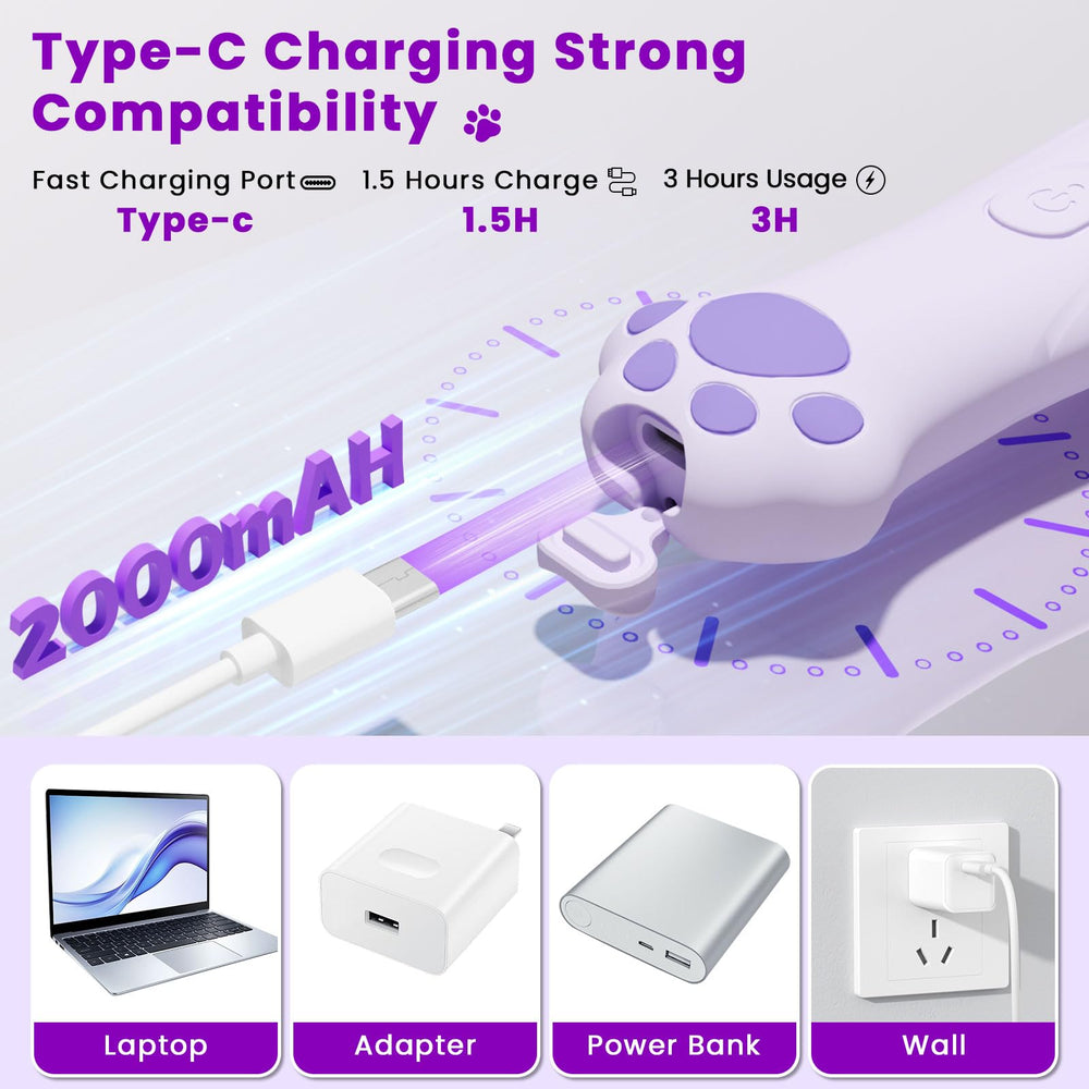 Veeconn dog paw trimmer is lightweight and ergonomic for easy reach.