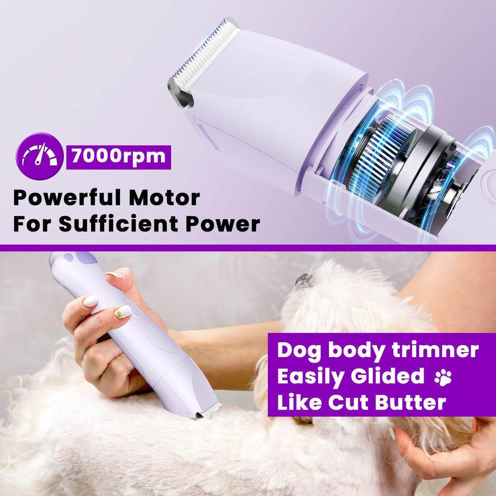 Veeconn dog paw trimmer is IPX7 waterproof for easy cleaning after baths.