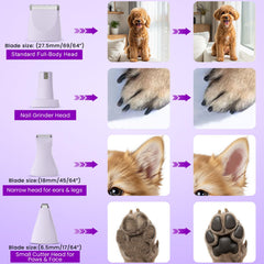 Veeconn dog paw trimmer soft-grip handle enhances comfort during grooming.