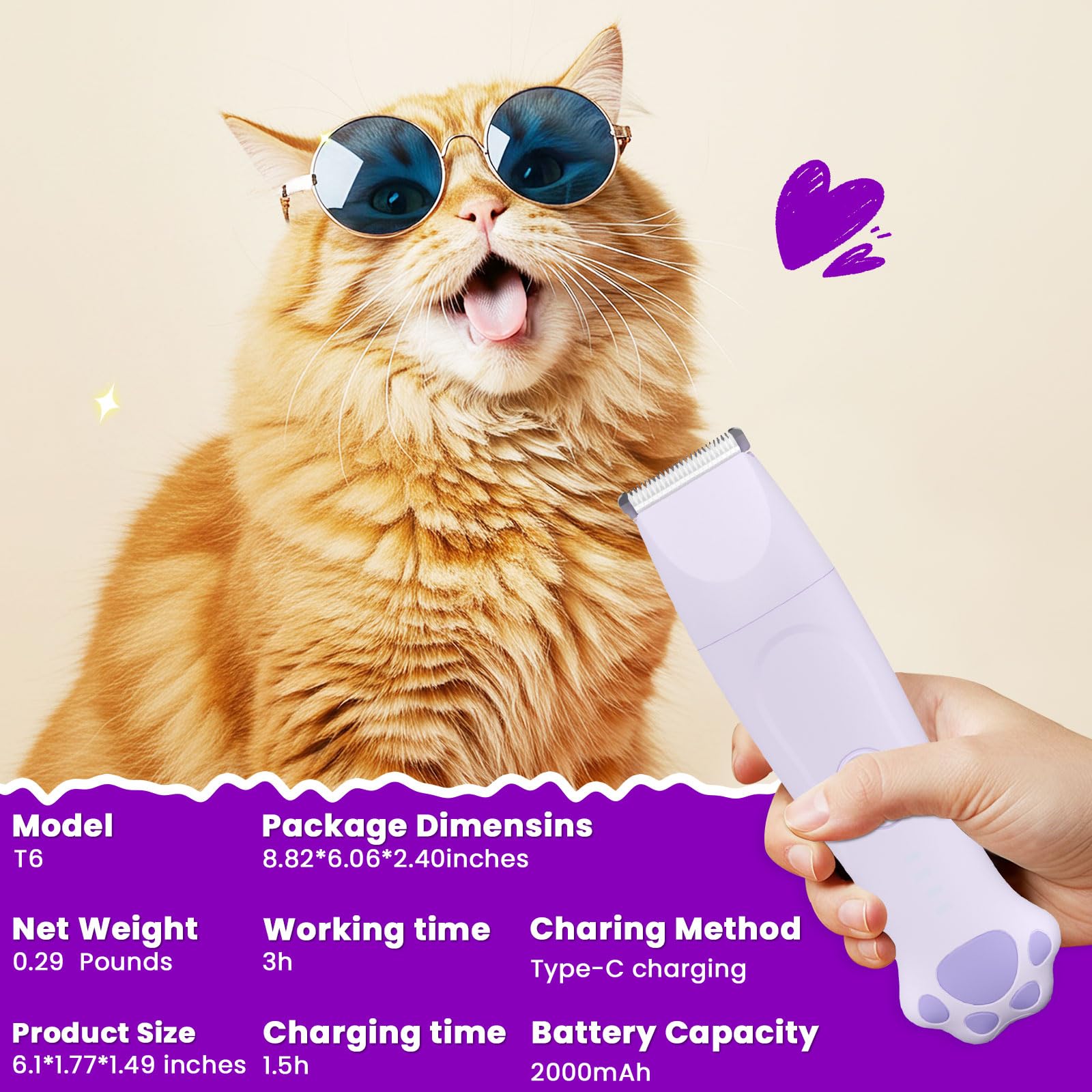 Veeconn dog paw trimmer starter kit contents for beginner-friendly grooming.