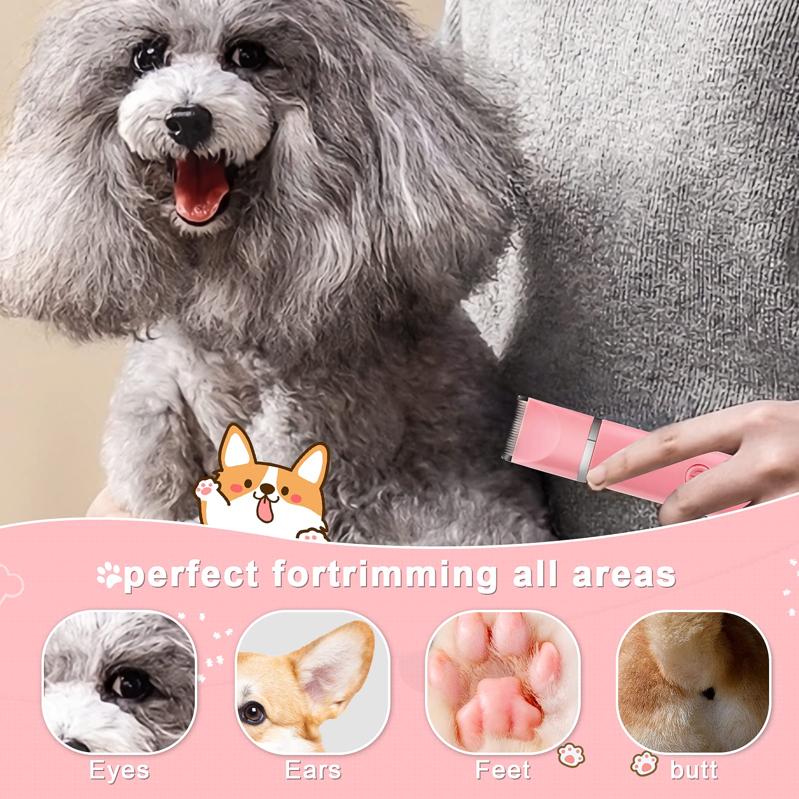 Veeconn dog grooming clips lightweight ergonomic handle reduces fatigue