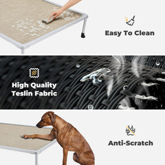 Veehoo breathable Textilene mesh closeup highlights airflow for cooler rests.