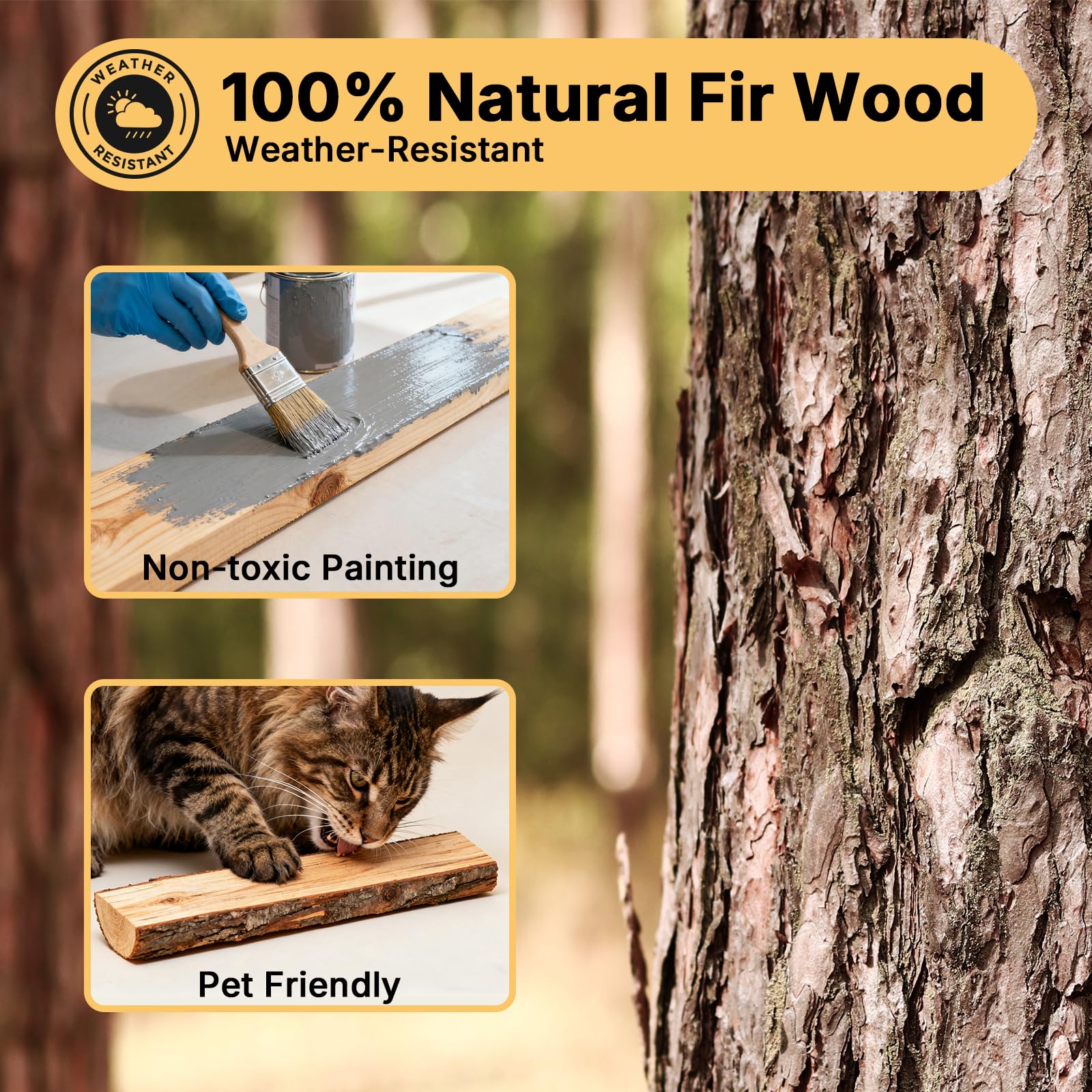 Veehoo Catio 63-inch height delivers elevated vantage points and relaxed sunbathing spots.