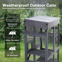 Veehoo Catio spacious design accommodates 2-3 cats for shared outdoor time.